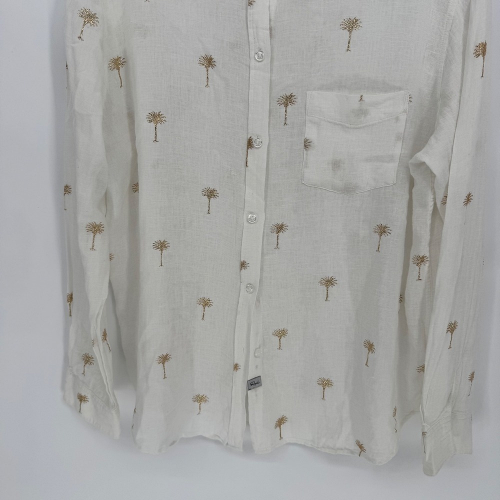 Rails Charli Golden Palms Linen Blend Button Up S… - image 4